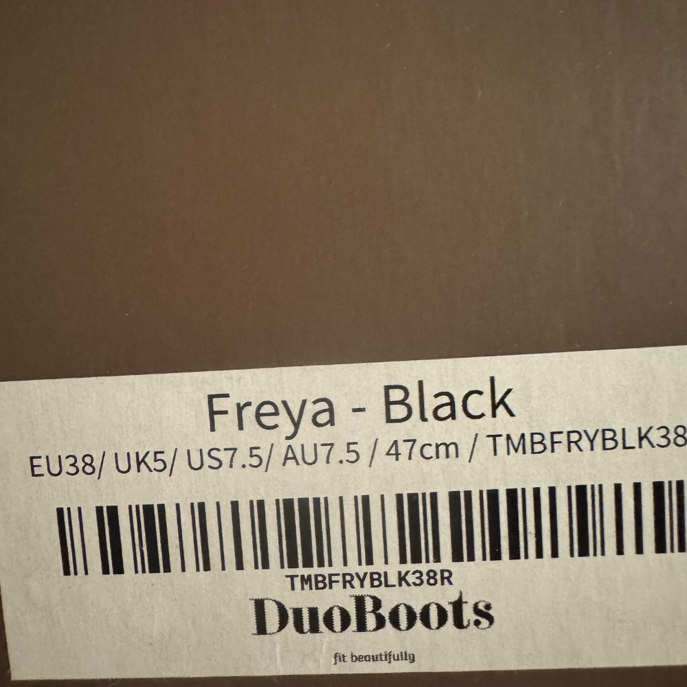 Wide Calf Duo Boots “Freya” size 7.5 Black Leather - Picture 3 of 6